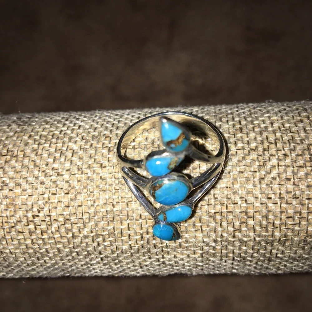 NWOT AUTHENTIC STERLING SILVER & GENUINE TURQUOISE  RING